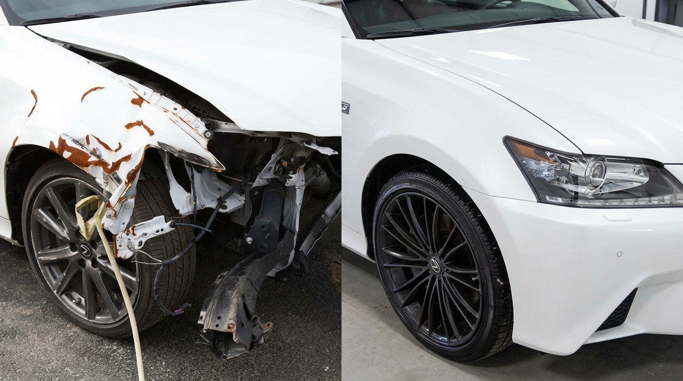 Lexus GS 350 F Sport Front Collision Rebuild